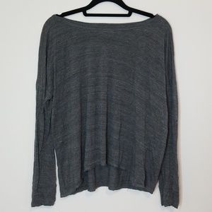 Madewell ScoopNeck Gray Assymetrical Cropped Top